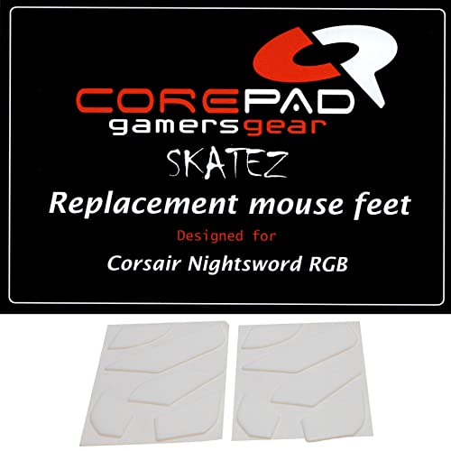 Corepad Skatez - PRO 168 kompatibel mit Corsair Nightsword RGB - Ersatz Mausfüße Replacement Mouse Feet von Corepad