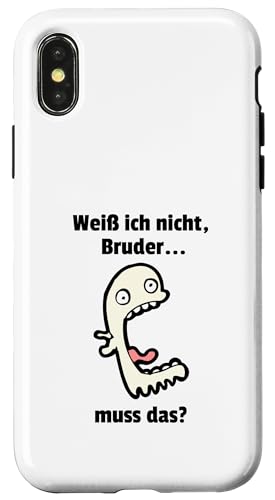 Weiß ich nIcht Bruder... muss das? Lustiges Meme Hülle für iPhone X/XS Weiß ich nIcht Bruder... muss das? Lustiges Meme Hülle für iPhone X/XS von Corez Memez