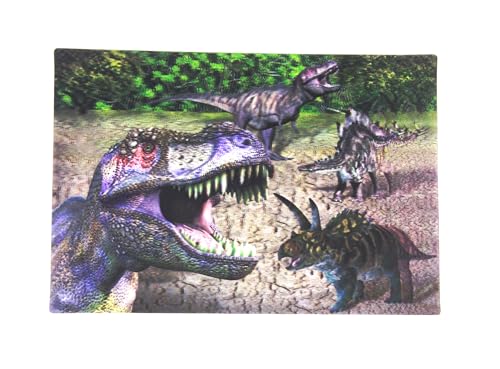 3 D Ansichtskarte Dinosaurier, Postkarte Wackelkarte Hologrammkarte Tier Dinos von Cornelissen
