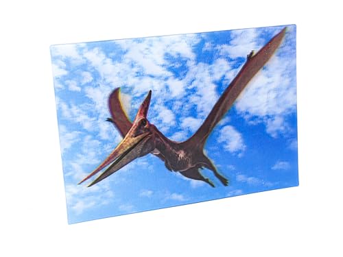 3 D Ansichtskarte Pteranodon, Postkarte Wackelkarte Hologrammkarte Tier Dinosaurier Flugdino von Cornelissen