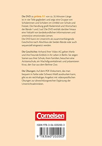 Prima - Deutsch für Jugendliche - Bisherige Ausgabe - A1: Band 1 und 2: Video-DVD von Cornelsen Verlag GmbH