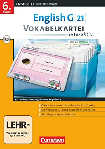 EG 21 Band 2; 6.Klasse Vokabelkarteien interaktiv zu allen Ausgaben von Cornelsen Verlag