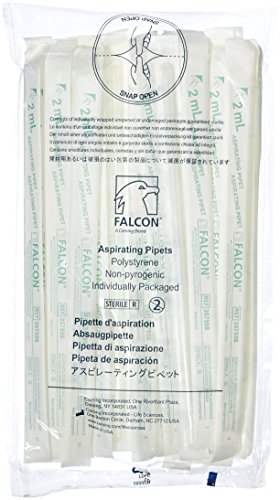 Corning 357558 Falcon Polystyrene Aspirating Pipet, Sterile, 2 mL Capacity (Pack of 200) von Corning