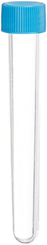 Corning Falcon 352027 Round Bottom Polystyrene Test Tube mit blau Screw Cap, Sterile, 8 mL (1000-er Pack) von Corning