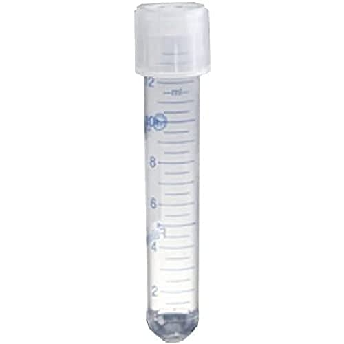 Corning Falcon Polypropylen Hochklares Reagenzglas mit Rundem Boden und Schnappdeckel, Graduiert, 14ml Kapazität, 500 Stück von Corning