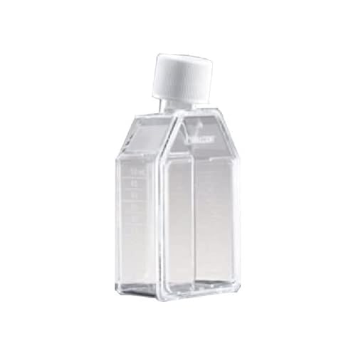 Corning Falcon 25cm² Rechteckige Zellkulturflasche mit Abgeschrägtem Hals und Schraubverschluss mit Belüftung, Weiß/Klar, 100 Stück Corning Falcon 25cm² Rechteckige Zellkulturflasche mit Abgeschrägtem Hals und Schraubverschluss mit Belüftung, Weiß/Klar, 100 Stück von Corning