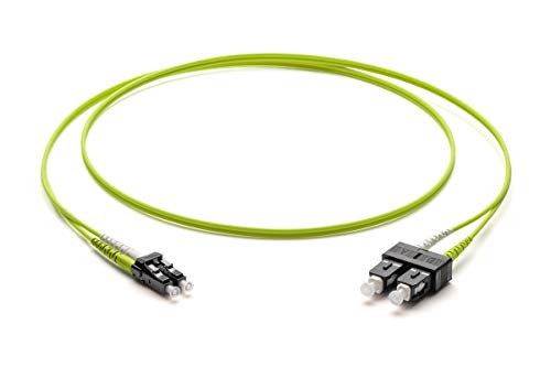Corning Glasfaser Patchkabel 2x 2.0 mm - Multimode Duplex: LC PC Duplex auf SC PC Duplex, 5m (Lindgrün) - OM5 von Corning