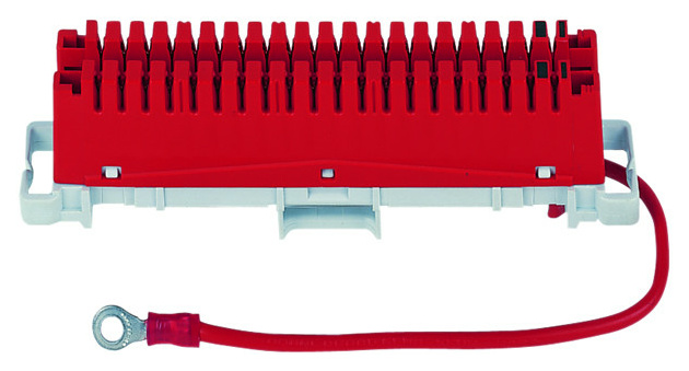 Corning LSA+2 SYSTEM ERDUNGSLEISTE ROT 38 ADERN von Corning