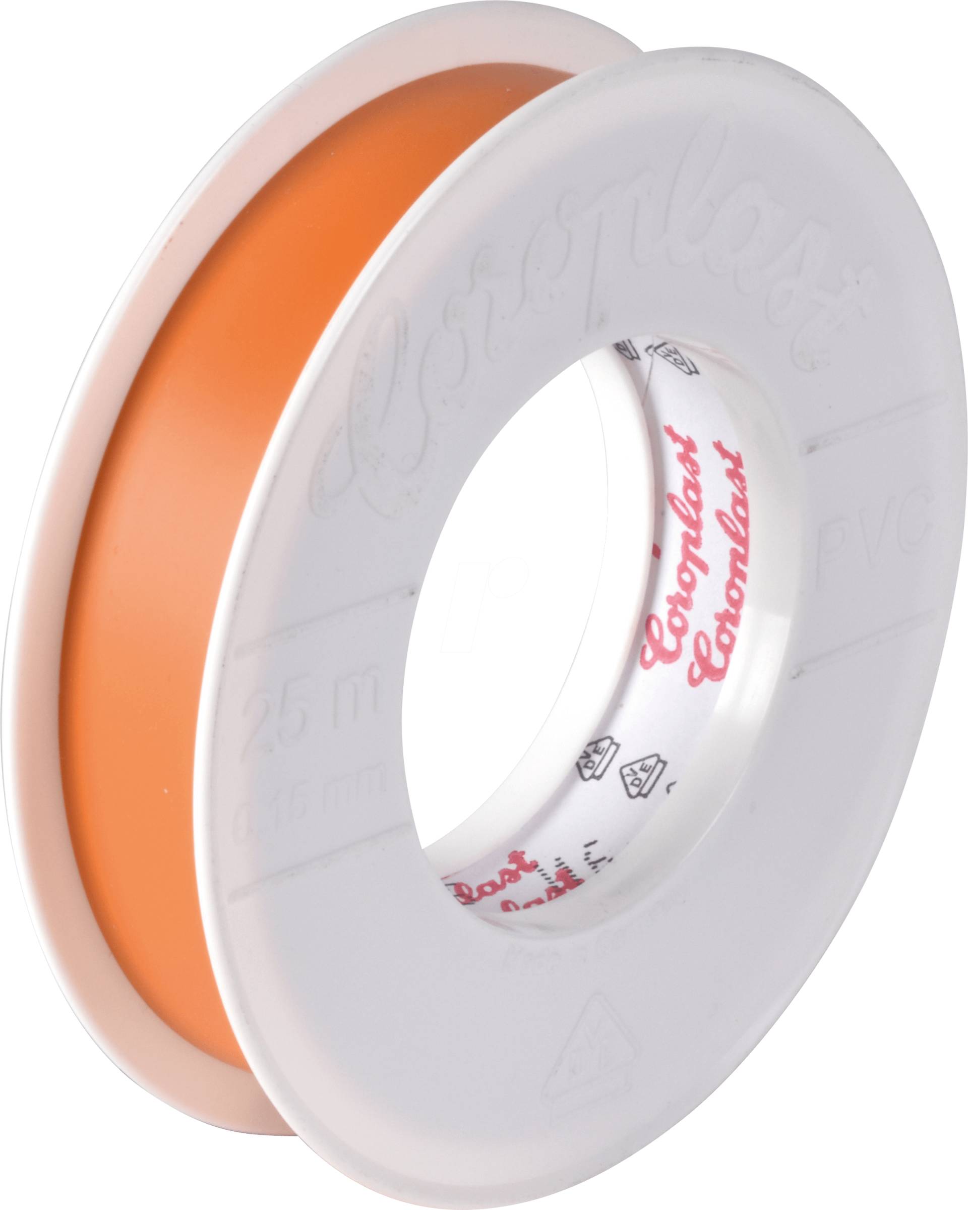 CORO 1793 - VDE Elektroisolierband, 25 m, 15 mm, orange von Coroplast