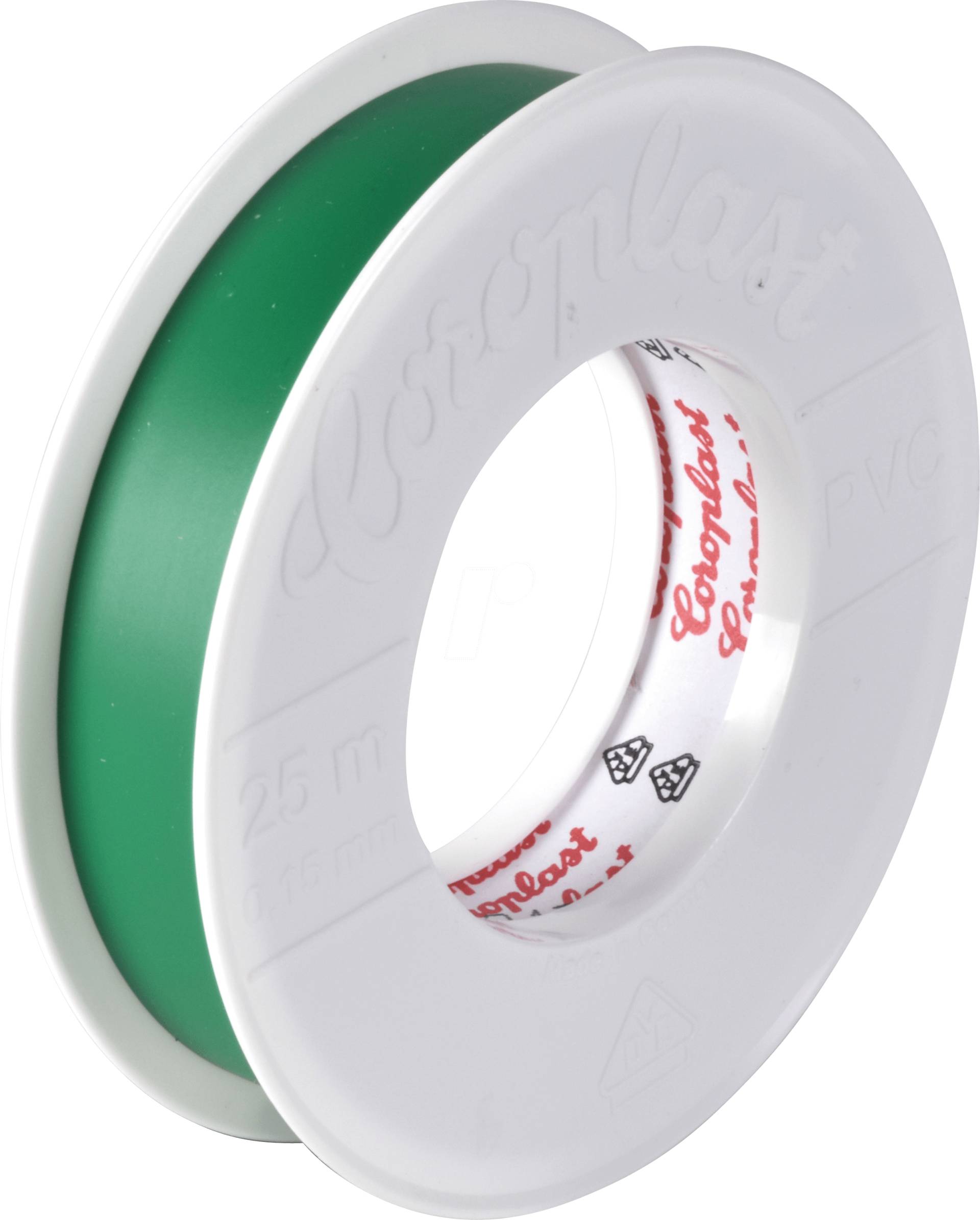 CORO 1801 - VDE Elektroisolierband, 25 m, 15 mm, grün von Coroplast