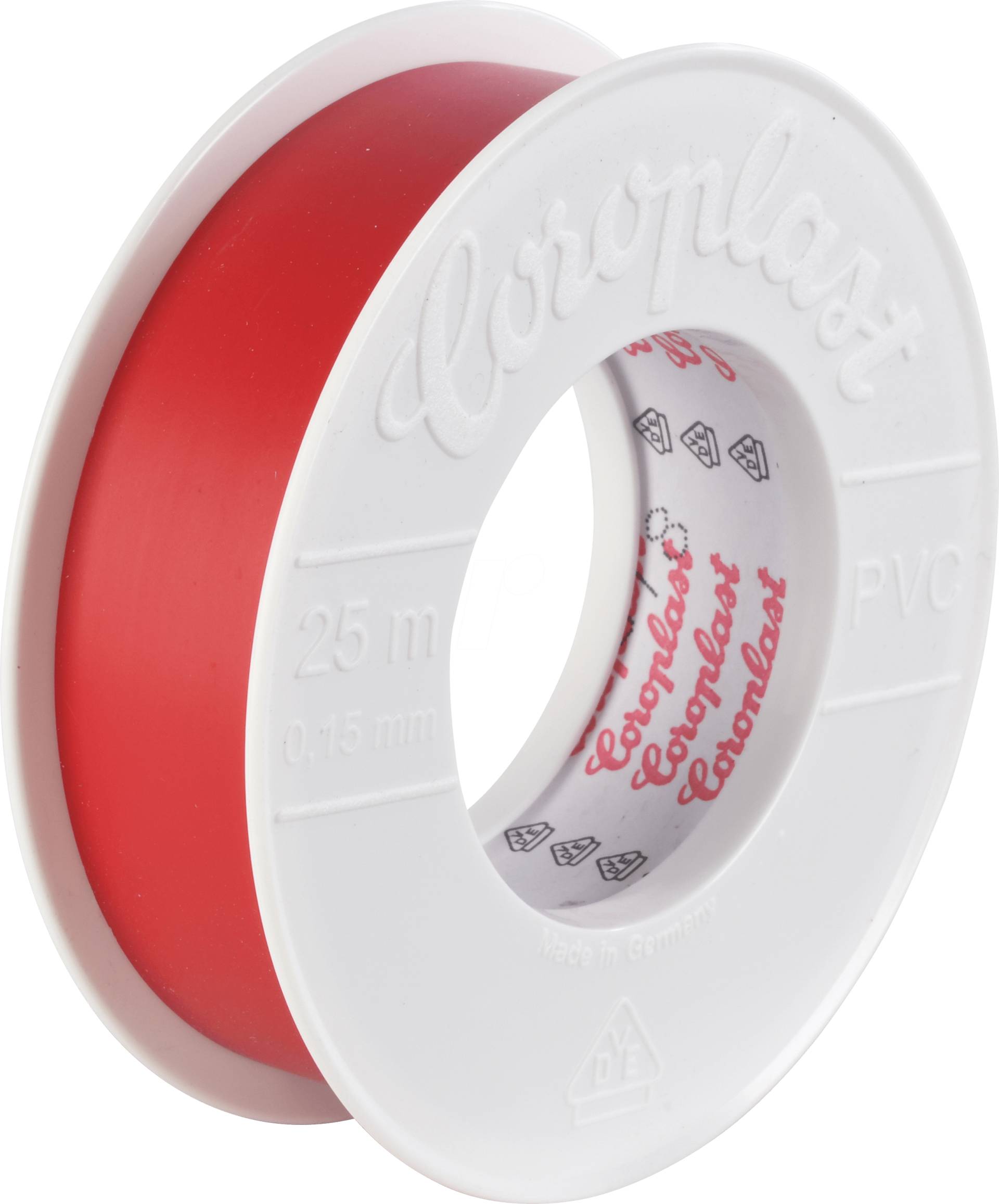 CORO 1841 - VDE Elektroisolierband, 25 m, 25 mm, rot von Coroplast