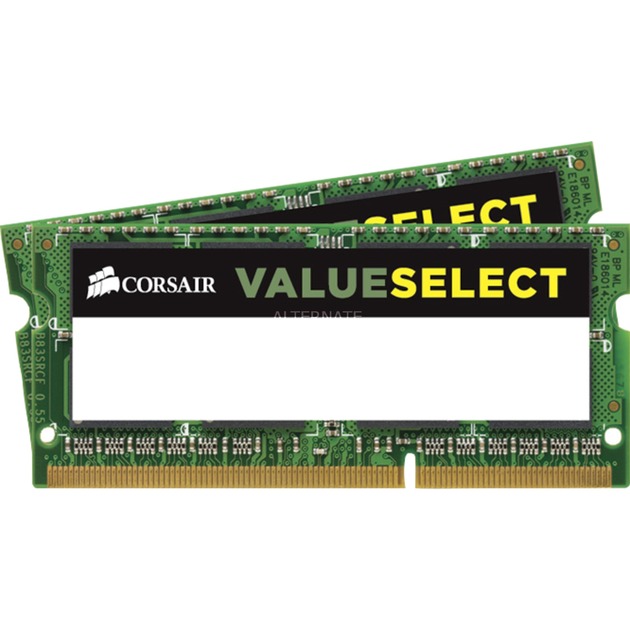 SO-DIMM 8 GB DDR3-1600 (2x 4 GB) Dual-Kit, Arbeitsspeicher von Corsair ValueSelect