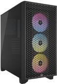 CORSAIR 3000D RGB AIRFLOW - Mid tower - E-ATX - Seitenteil mit Fenster (gehärtetes Glas) - keine Spannungsversorgung (ATX) - Schwarz - USB/Audio (CC-9011255-WW) von Corsair