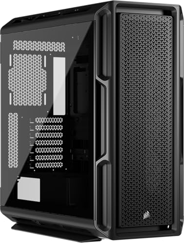 CORSAIR 5000T Mid-Tower ATX PC-Gehäuse – Abnehmbare Front- und Dach-Luftstrompaneele, Geräumiges Interieur, ASUS BTF, MSI Project Zero, Gigabyte Project Stealth – Schwarz von Corsair