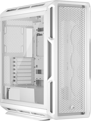 CORSAIR 5000T Mid-Tower ATX PC-Gehäuse – Abnehmbare Front- und Dach-Luftstrompaneele, Geräumiges Interieur, ASUS BTF, MSI Project Zero, Gigabyte Project Stealth – Weiß von Corsair