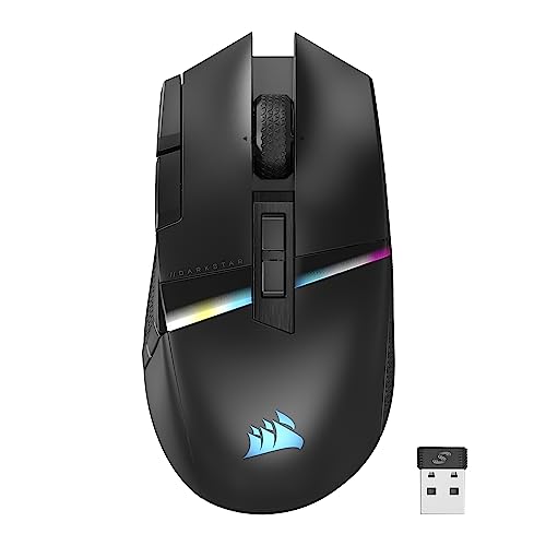 CORSAIR DARKSTAR RGB WIRELESS MMO Gaming Mouse - 26.000 DPI - 15 Programmierbare Tasten - Bis zu 80 Stunden Akkulaufzeit - iCUE-Kompatibel - PC, PS5, PS4, Xbox - Schwarz von Corsair