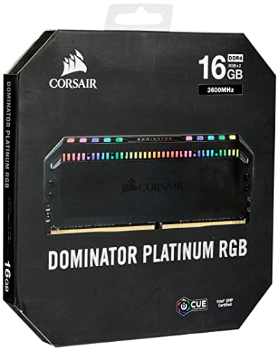 CORSAIR Dominator Platinum RGB 16 GB (2 x 8 GB) DDR4 3600 (PC4-28800) C18 1,35 V AMD Optimized Memory Schwarz von Corsair