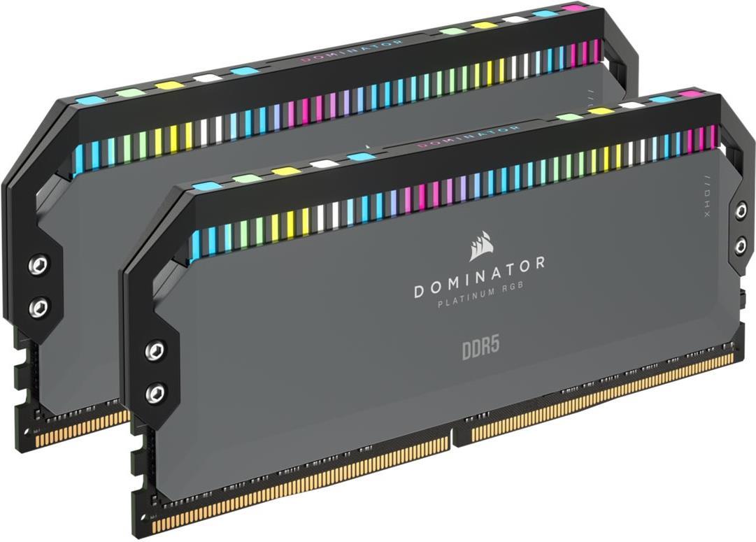 CORSAIR Dominator Platinum RGB - DDR5 - Kit - 32GB: 2 x 16GB - DIMM 288-PIN - 5200 MHz / PC5-41600 - CL40 Cool Gray (CMT32GX5M2B5200Z40) von Corsair