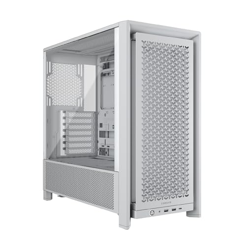 CORSAIR Frame 4000D Modulares Mid-Tower ATX PC-Gehäuse – Hoher Luftstrom, InfiniRail™ Ventilator-Montagesystem, ASUS BTF, MSI Project Zero, Gigabyte Project Stealth – Weiß von Corsair