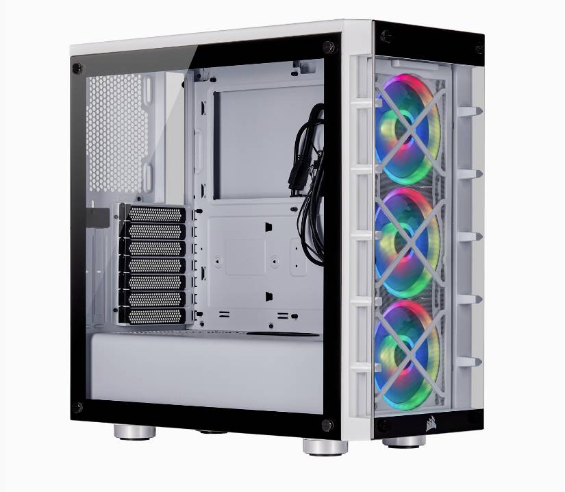 CORSAIR Geh Midi Crystal 465X Tempered Glass Smart Case (W) von Corsair