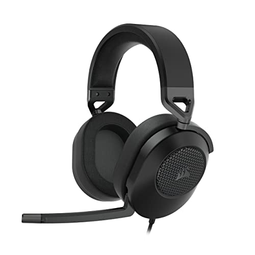 CORSAIR HS65 SURROUND Multiplattform Kabelgebundenes Gaming-Headset - Dolby 7.1 Surround Sound - SonarWorks SoundID - iCUE-Kompatibel - PC, Mac, PS5, PS4, Xbox, Nintendo Switch, Mobile - Carbon von Corsair