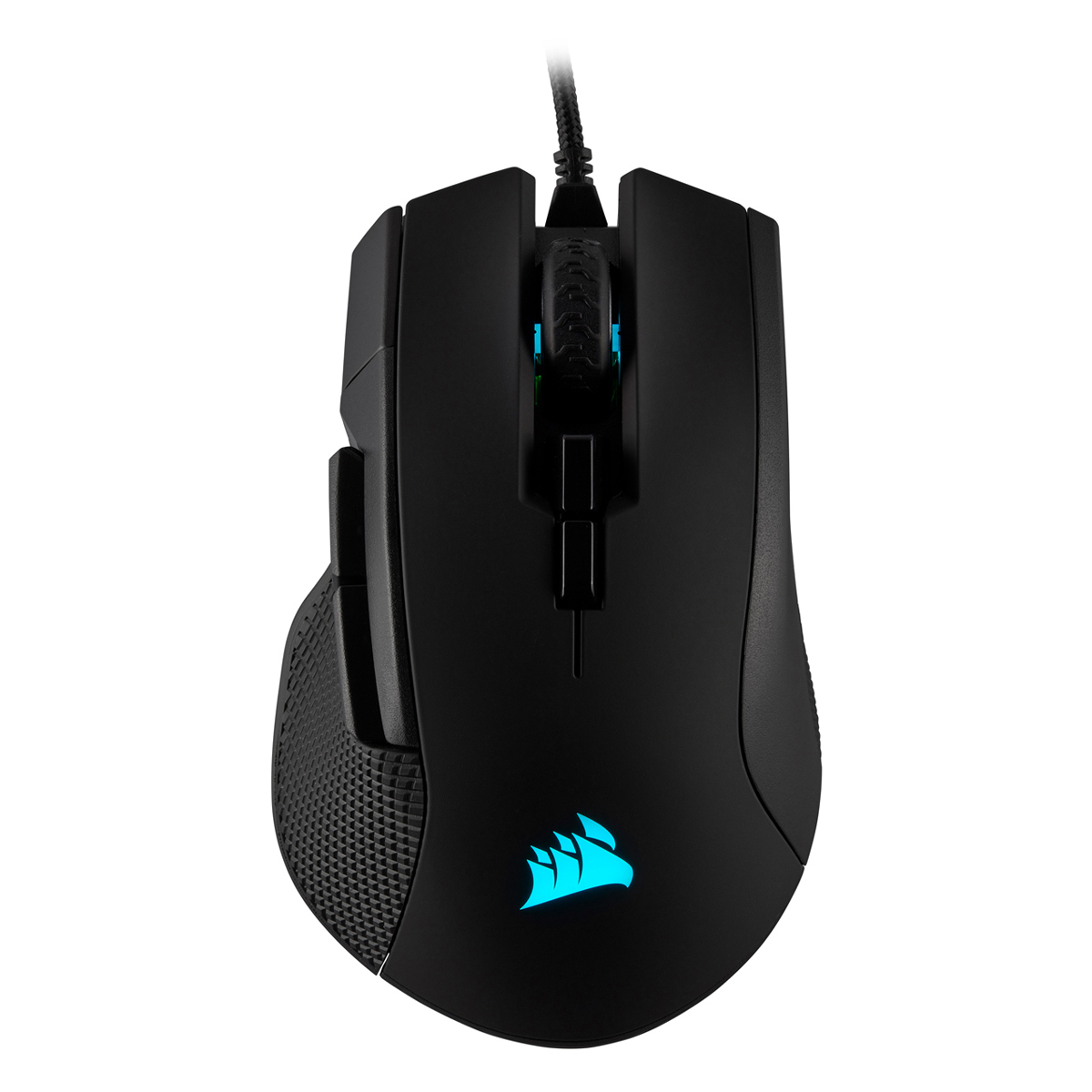 CORSAIR IRONCLAW RGB/FPS/MOBA-Gaming Maus, 18.000 dpi, 7 Tasten, USB, Schwarz von Corsair