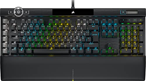 CORSAIR K100 RGB Optisch-Mechanische Kabelgebundene Gaming-Tastatur - OPX Linear-Schalter - PBT Double-Shot Tastenkappen - Elgato Stream Deck & iCUE Kompatibel - PC, Mac, Xbox - QWERTZ DE - Schwarz von Corsair