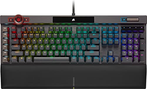 CORSAIR K100 RGB Optisch-Mechanische Kabelgebundene Gaming-Tastatur - OPX Linear-Schalter - PBT Double-Shot Tastenkappen - Elgato Stream Deck & iCUE Kompatibel - PC, Mac, Xbox - QWERTZ DE - Schwarz CORSAIR K100 RGB Optisch-Mechanische Kabelgebundene Gaming-Tastatur - OPX Linear-Schalter - PBT Double-Shot Tastenkappen - Elgato Stream Deck & iCUE Kompatibel - PC, Mac, Xbox - QWERTZ DE - Schwarz von Corsair