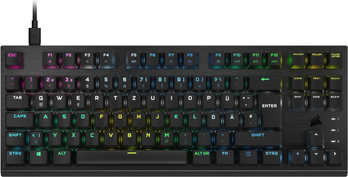 CORSAIR K60 PRO RGB - Tastatur - mechanisch, TKL, Gaming - Hintergrundbeleuchtung - USB - Deutsch - Tastenschalter: CORSAIR OPX RGB CORSAIR K60 PRO RGB - Tastatur - mechanisch, TKL, Gaming - Hintergrundbeleuchtung - USB - Deutsch - Tastenschalter: CORSAIR OPX RGB von Corsair