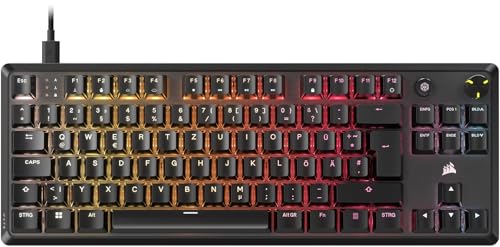 CORSAIR K70 CORE TKL RGB Mechanische Tenkeyless-Gaming-Tastatur – Vorgeschmierte CORSAIR MLX Red v2 Linear Switches – SOCD – Zweischichtige Schalldämpfung – ABS Keycaps – QWERTZ DE – Schwarz CORSAIR K70 CORE TKL RGB Mechanische Tenkeyless-Gaming-Tastatur – Vorgeschmierte CORSAIR MLX Red v2 Linear Switches – SOCD – Zweischichtige Schalldämpfung – ABS Keycaps – QWERTZ DE – Schwarz von Corsair