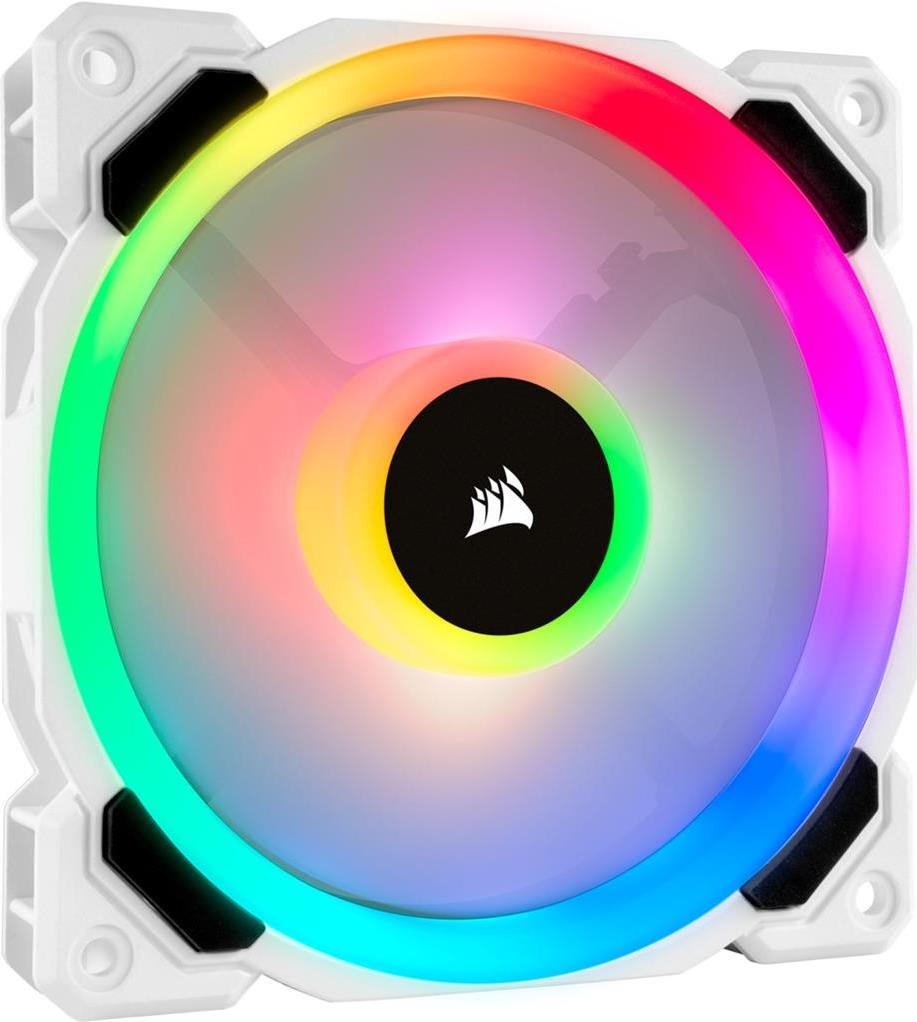 CORSAIR LL Series LL120 RGB Dual Light Loop - Gehäuselüfter - 120 mm - weiß, Blau, Gelb, Rot, grün, orange, violett (Packung mit 3) (CO-9050092-WW) von Corsair