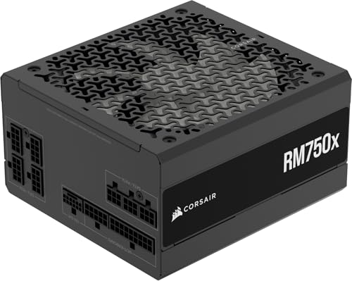 Corsair RM750x Vollständig modulares, geräuscharmes ATX-Netzteil – ATX 3.1-kompatibel – PCIe 5.1-Unterstützung – Cybenetics Gold-Effizienz – Native 12V-2x6-Anschluss – Schwarz Corsair RM750x Vollständig modulares, geräuscharmes ATX-Netzteil – ATX 3.1-kompatibel – PCIe 5.1-Unterstützung – Cybenetics Gold-Effizienz – Native 12V-2x6-Anschluss – Schwarz von Corsair