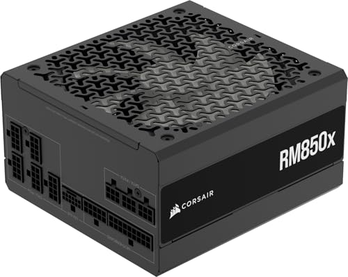 Corsair RM850x Vollständig modulares, geräuscharmes ATX-Netzteil – ATX 3.1-kompatibel – PCIe 5.1-Unterstützung – Cybenetics Gold-Effizienz – Native 12V-2x6-Anschluss – Schwarz Corsair RM850x Vollständig modulares, geräuscharmes ATX-Netzteil – ATX 3.1-kompatibel – PCIe 5.1-Unterstützung – Cybenetics Gold-Effizienz – Native 12V-2x6-Anschluss – Schwarz von Corsair
