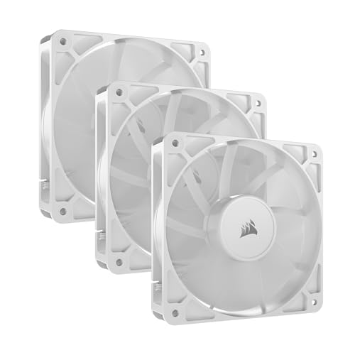 CORSAIR RS120 120mm PWM-Lüfter – Daisy-Chain-Verbindung – Geräuscharm – Magnetisches Dome-Lager – Dreierpack – Weiß CORSAIR RS120 120mm PWM-Lüfter – Daisy-Chain-Verbindung – Geräuscharm – Magnetisches Dome-Lager – Dreierpack – Weiß von Corsair