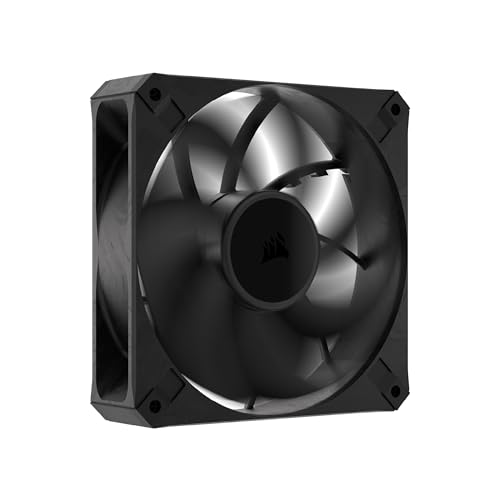 CORSAIR RS120 MAX 120-mm-PWM-Dicker-Lüfter – Hoher Statischer Druck – Flüssigkristallpolymer-Konstruktion – Einzelpackung – Schwarz von Corsair