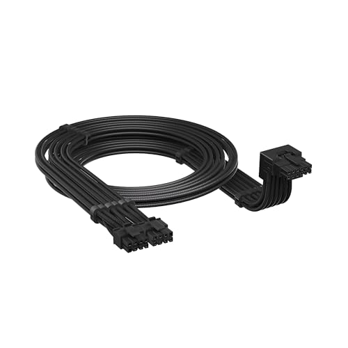 CORSAIR Typ 5 PSU 90° 12V-2x6 GPU-Stromkabel – Für NVIDIA GeForce RTX-Grafikkarten, Einfache Verbindung, Ultra-Flexibel, Thermischer Schutz – Stil A von Corsair