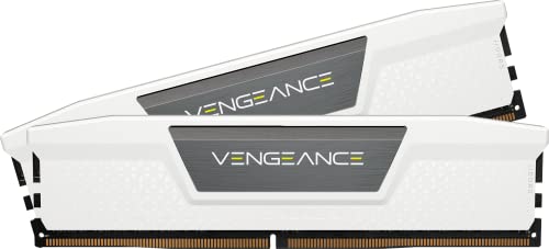 CORSAIR Vengeance DDR5 RAM 32GB (2x16GB) 5600MHz CL40 Intel XMP iCUE-Kompatibler Computerspeicher - Weiß (CMK32GX5M2B5600C40W) von Corsair