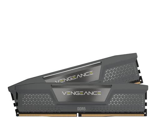 CORSAIR Vengeance DDR5 RAM 64GB (4x16GB) 6000MHz CL36 AMD Expo iCUE Kompatibler Computerspeicher - Grau (CMK64GX5M4B6000Z36) von Corsair