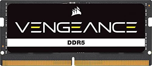CORSAIR Vengeance DDR5 SODIMM 16GB (1x16GB) DDR5 5200MHz C44 Kompatibel Mit Fast Allen Intel- Und AMD-Systemen, Einfache Installation, Schnellere Ladezeiten, XMP 3.0 - Schwarz (CMSX16GX5M1A5200C44) von Corsair