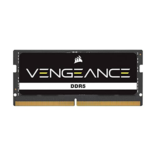 CORSAIR Vengeance DDR5 SODIMM 32GB (1x32GB) DDR5 5200MHz C44 Kompatibel Mit Fast Allen Intel- Und AMD-Systemen, Einfache Installation, Schnellere Ladezeiten, XMP 3.0 - Schwarz (CMSX32GX5M1A5200C44) von Corsair