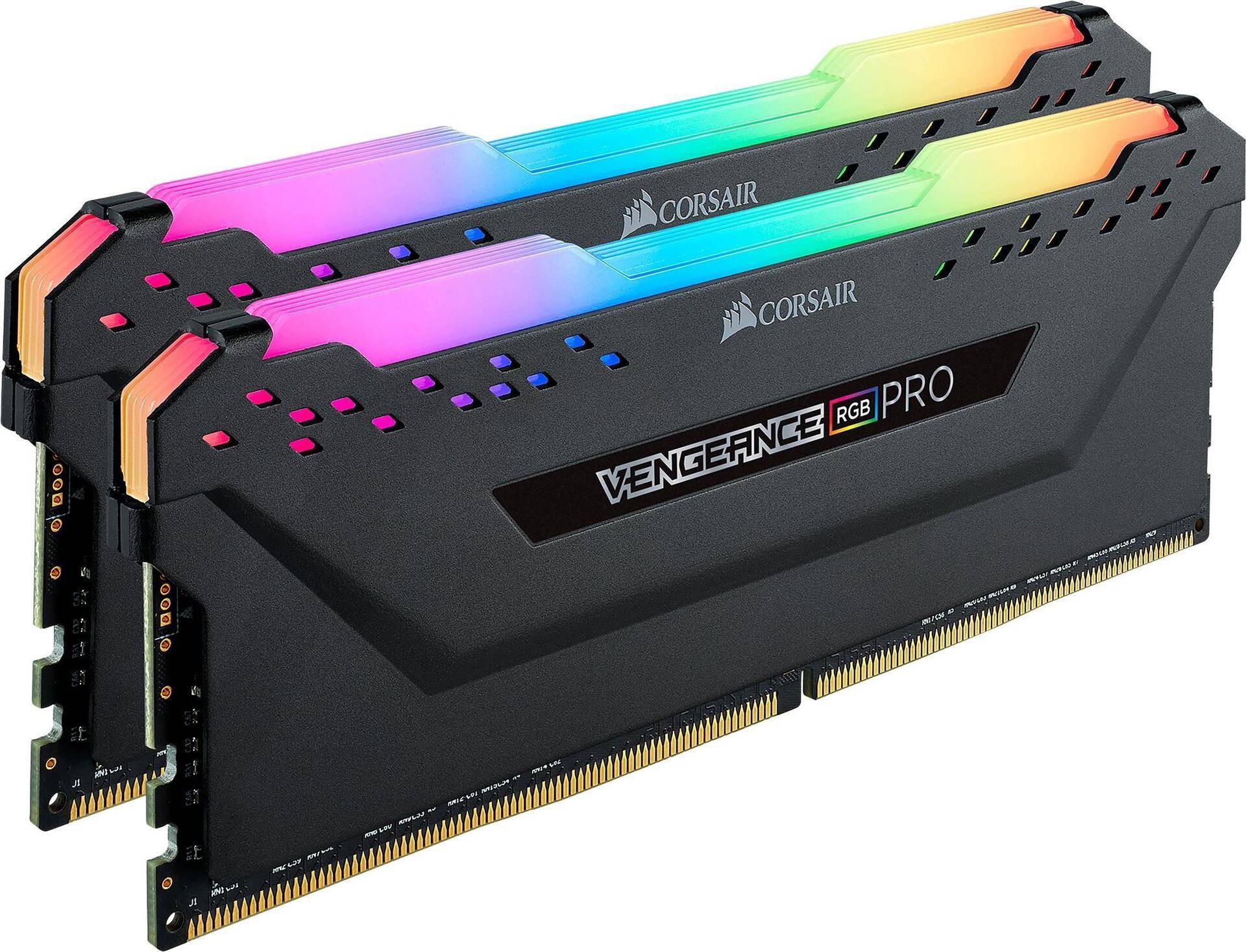 CORSAIR Vengeance RGB PRO - DDR4 - 16 GB: 2 x 8 GB - DIMM 288-PIN - 3600 MHz / PC4-28800 - CL18 - 1.35 V - ungepuffert - non-ECC - Schwarz von Corsair