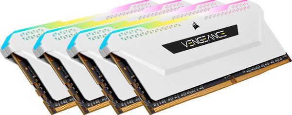 CORSAIR Vengeance RGB PRO SL - DDR4 - Kit - 32 GB: 4 x 8 GB - DIMM 288-PIN - 3600 MHz / PC4-28800 - CL18 - 1.35 V - ungepuffert - non-ECC - weiß von Corsair