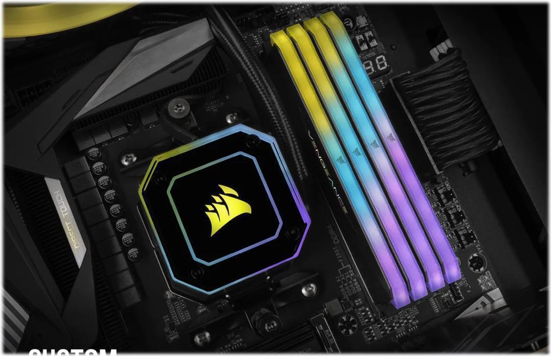 CORSAIR Vengeance RGB RT - DDR4 - Kit - 32 GB: 2 x 16 GB - DIMM 288-PIN - 4000 MHz / PC4-32000 - CL18 - 1.35 V - ungepuffert - non-ECC - Schwarz von Corsair