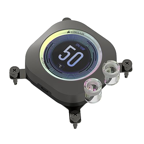 Corsair XC7 RGB Elite LCD CPU-Wasserkühler - 480 × 480 IPS-LCD-Bildschirm - 31 RGB-LEDs - USB-C - Kompatibel mit Intel LGA 1700, AMD AM5 und älter - Stealth-Grau Corsair XC7 RGB Elite LCD CPU-Wasserkühler - 480 × 480 IPS-LCD-Bildschirm - 31 RGB-LEDs - USB-C - Kompatibel mit Intel LGA 1700, AMD AM5 und älter - Stealth-Grau von Corsair