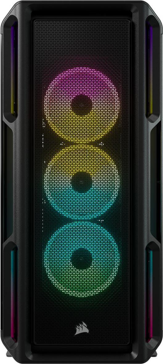 CORSAIR iCUE 5000T RGB - MDT - Erweitertes ATX - Seitenteil mit Fenster (gehärtetes Glas) - keine Spannungsversorgung (ATX) - Schwarz - USB/Audio (CC-9011230-WW) von Corsair