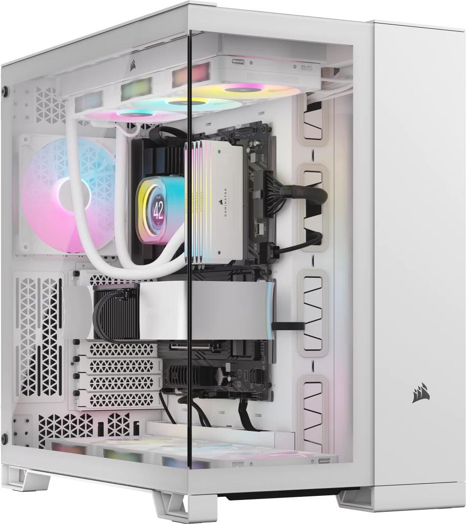 CORSAIR iCUE 6500X RGB - Mid tower - ATX - Seitenteil mit Fenster (gehärtetes Glas) - keine Spannungsversorgung (ATX) - weiß - USB/Audio (CC-9011270-WW) von Corsair