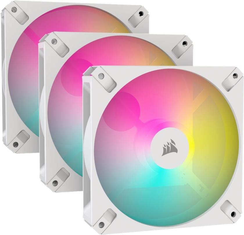 CORSAIR iCUE AR120 Digital RGB - Gehäuselüfter - 120 mm - weiß (Packung mit 3) (CO-9050169-WW) von Corsair