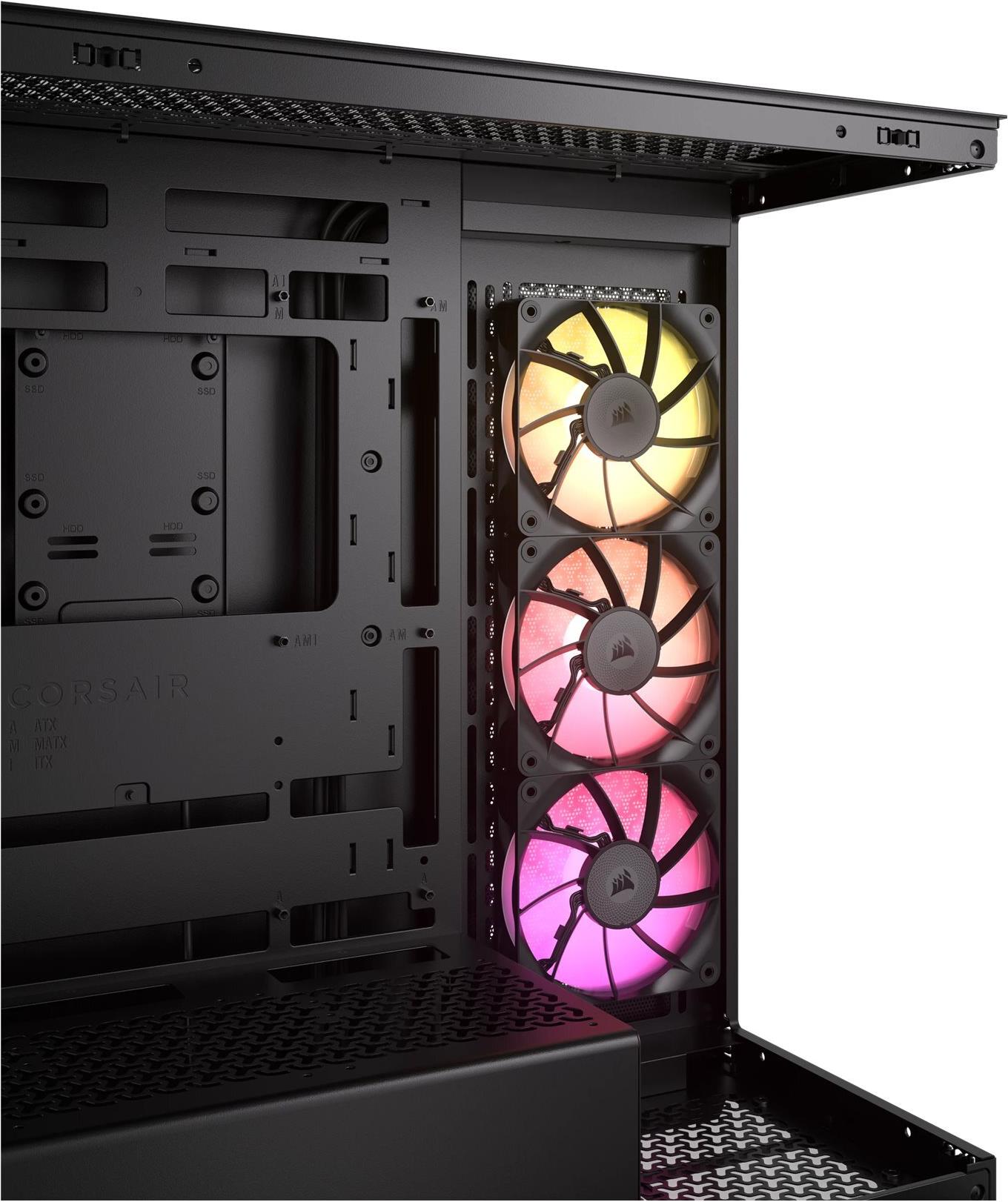 CORSAIR iCUE LINK 3500X RGB - Mid tower - E-ATX - Seitenteil mit Fenster (gehärtetes Glas) - keine Spannungsversorgung (ATX) - Schwarz - USB/Audio (CC-9011280-WW) von Corsair