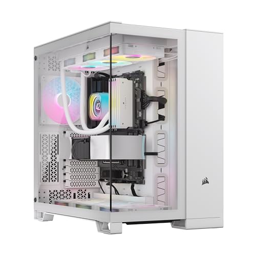 CORSAIR iCUE LINK 6500X RGB Mid-Tower ATX-Doppelkammer-PC-Gehäuse – Panoramic Tempered Glass - Reverse Connection Motherboard Compatible -– 3x CORSAIR RX120 RGB-Lüfter im Lieferumfang Enthalten – Weiß CORSAIR iCUE LINK 6500X RGB Mid-Tower ATX-Doppelkammer-PC-Gehäuse – Panoramic Tempered Glass - Reverse Connection Motherboard Compatible -– 3x CORSAIR RX120 RGB-Lüfter im Lieferumfang Enthalten – Weiß von Corsair