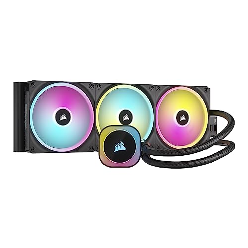 Corsair iCUE LINK H170i RGB Flüssig-CPU-Kühler - 420mm AIO - QX140 RGB-Lüfter - Passend Für Intel® LGA 1700, AMD® AM5 - iCUE LINK System Hub Enthalten - Schwarz von Corsair